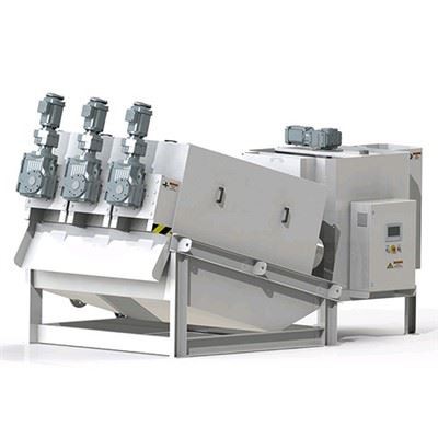 Disidratatore di fanghi a pressa a coclea multidisco